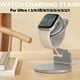 thumbnail image 4 of Soporte de carga universal compatible con Apple Watch SE/1-8/Ultra - Base de carga inalámbrica magnética con base de silicona antideslizante - Gris, 4 of 6
