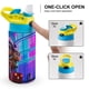 thumbnail image 4 of Vivo Botella de Agua con Tapa Pop Top de Un Toque, Acero Inoxidable, a Prueba de Fugas, para Deportes, Botella Infantil azul 12 oz, 4 of 6