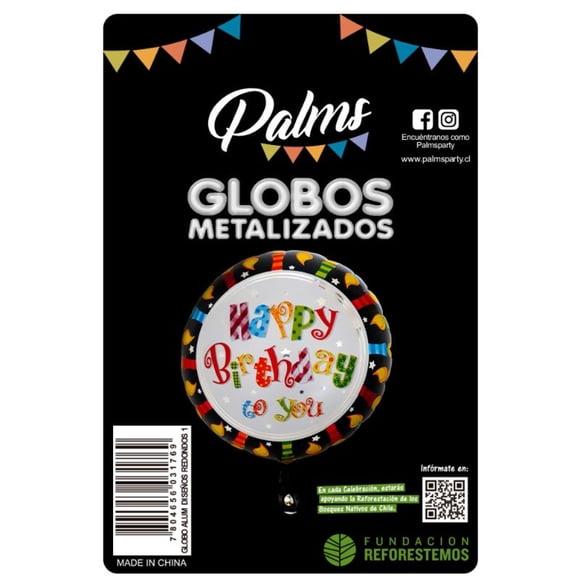 Globo Aluminio Diseño Redondo 1, 1 Un