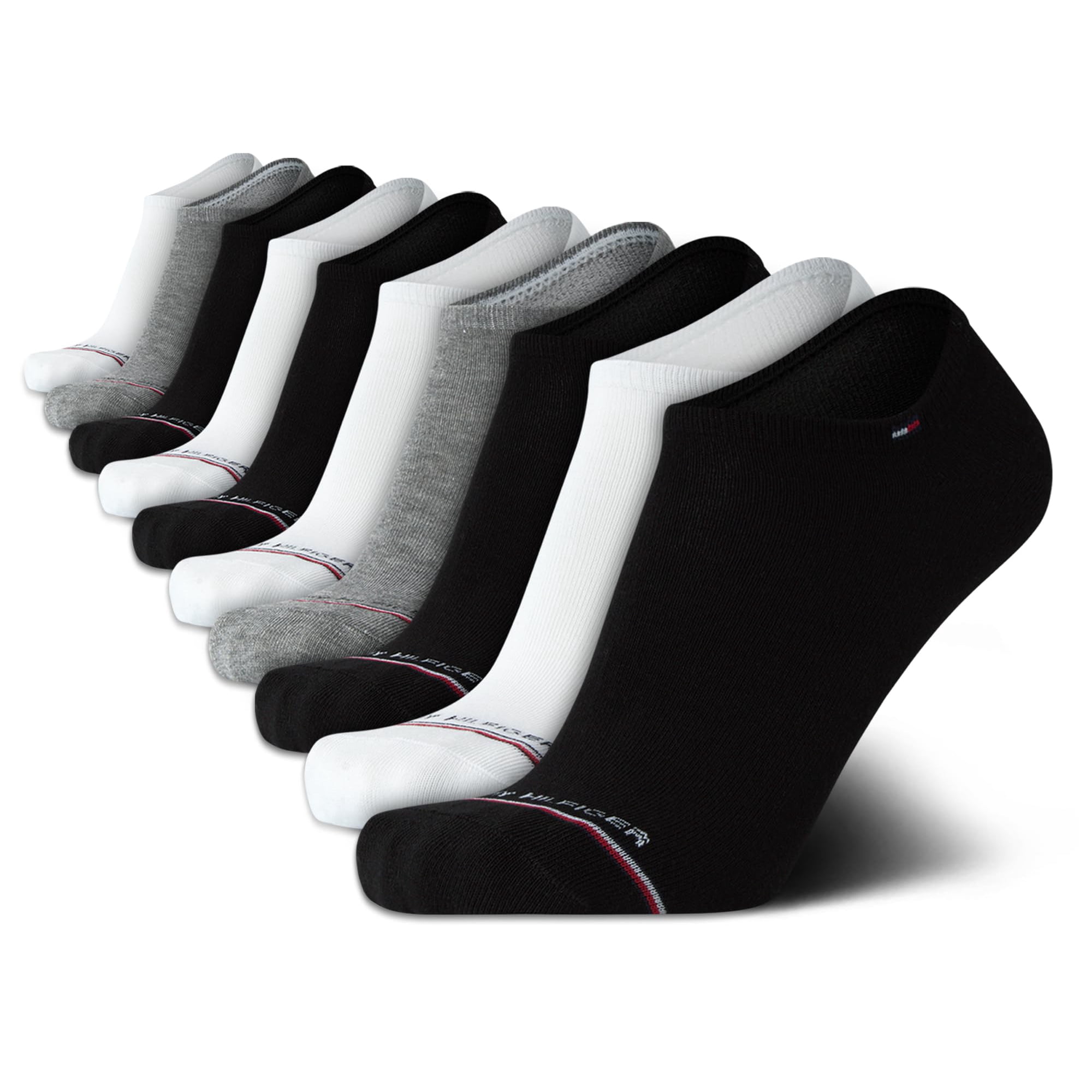 Calcetines Tommy Hilfiger Cushion Comfort Athletic Para Hombre, Paquete De 12