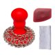 thumbnail image 1 of Esponja de cadena 316 roja + raspador + toalla de microfibra – Toiserns, 1 of 6