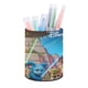 thumbnail image 1 of Aventuras de Jóvenes Jedi-theme Cylinder Pen Holder Pencil Organizer with Flannel Lining PVC Leather Material Cardboard Base for study work 10*8CM, 1 of 6