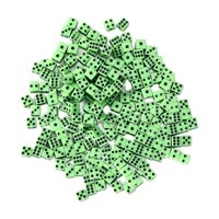Magideal - 100 Piezas De Dados De Con Puntos Negros Estándar De Seis 8 Mm Juguetes Libre Para La Naturaleza Enseñanza Matemáticas , Verde