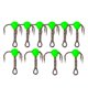 thumbnail image 4 of 10pcs BAIT BASS JIG CABEZA DE PESCA DE PESADA GANCHOS DE TREBLE 17X15X6MM GREEN, 4 of 5