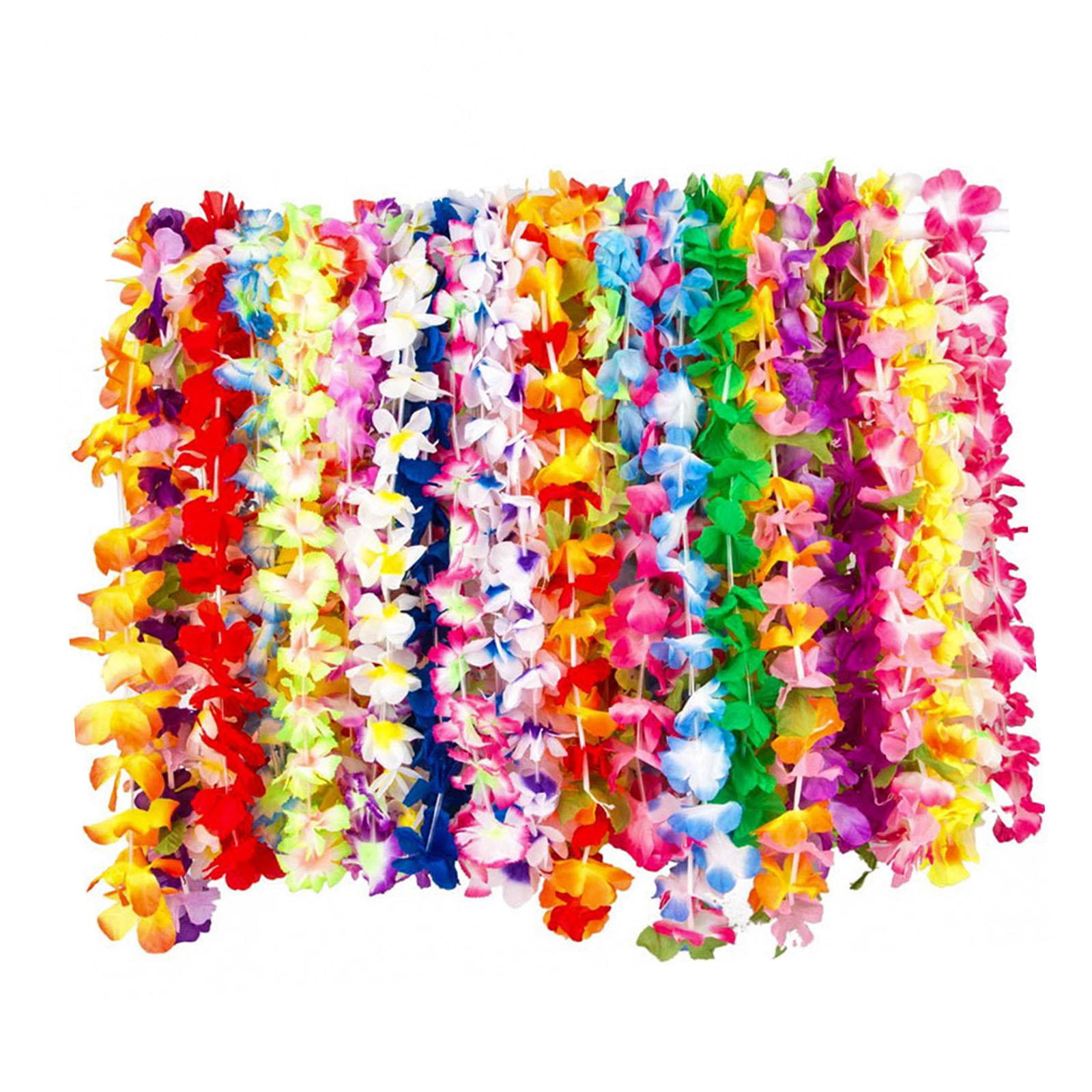 8 Collares De Flores Hawaianos Arcoíris | Multicolor | Decoración Para Fiestas Y Regalos De Bienvenida | Boland