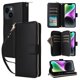 thumbnail image 3 of Funda Cartera con Cremallera y Correa para iPhone 14 Soporte y Tarjetero Negro, 3 of 6