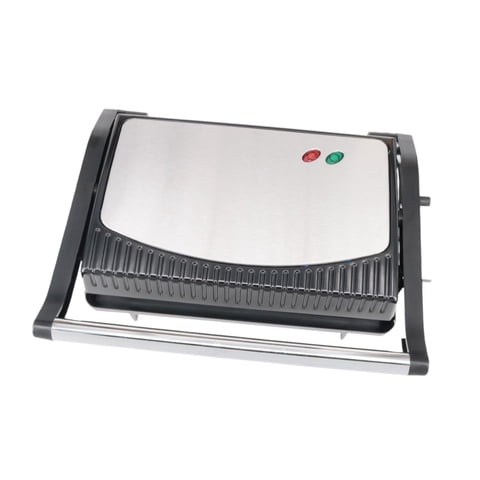 Magideal - Panini Press Grill, Fabricante De Panini Con Manija, Fabricante De Desayuno De Calefacción De Doble Cara, Máquina De Hornear De Pan Para Hamburguesas