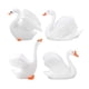 thumbnail image 2 of 4x Mini Figuras De Cisnes, Adorno De Mesa Pequeño De Resina Para Escritorio, Estantería De Patio, 2 of 5