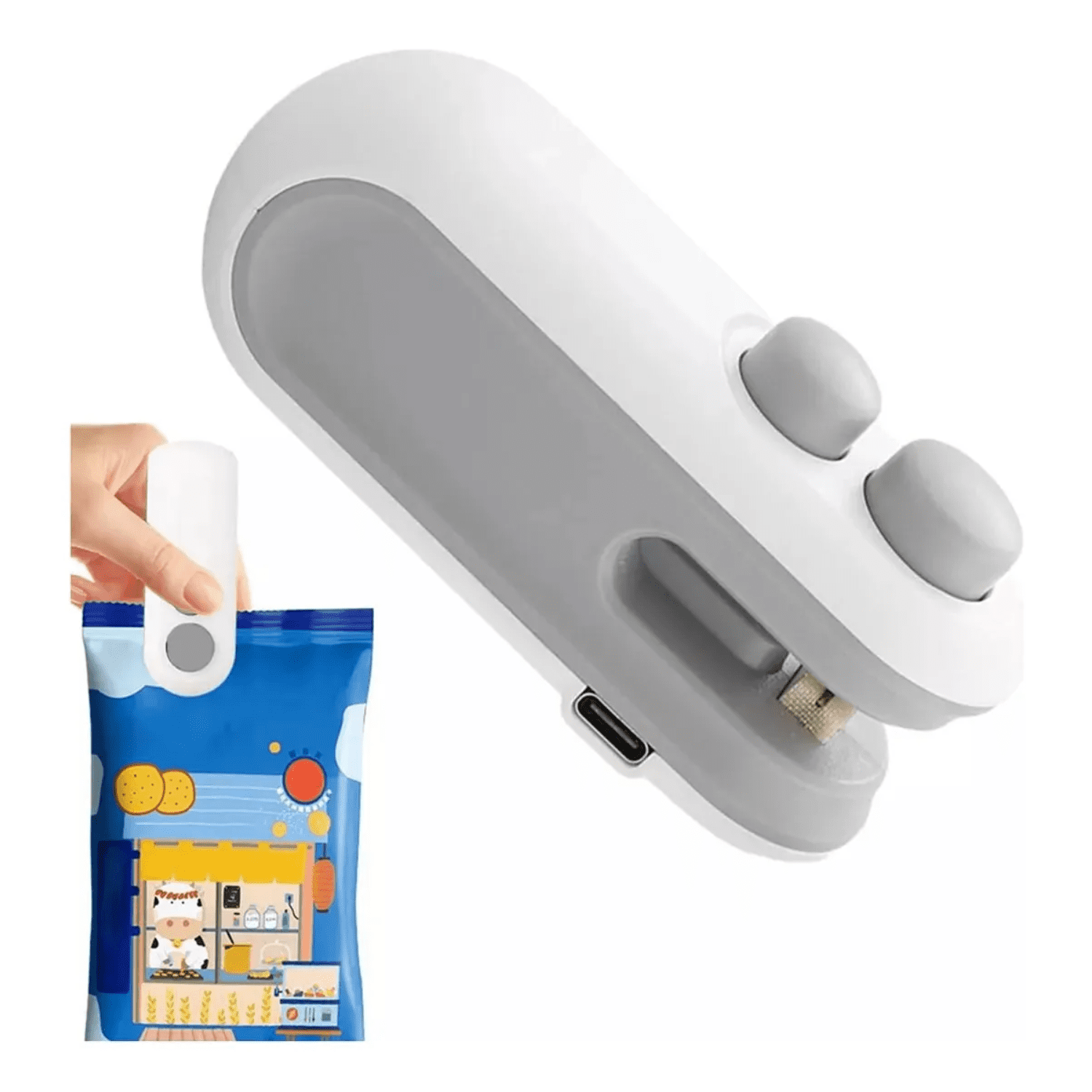 Genérico - Mini Selladora De Bolsas Plásticas Portátil Recargable