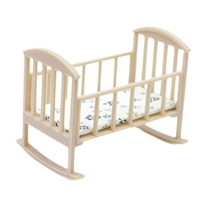 Bothyi - Casa De Muñecas En Miniatura, Cuna De Bebé, Juguete, Muebles Modernos, Mini Cama De Bebé, Juguete De Simulación De Madera