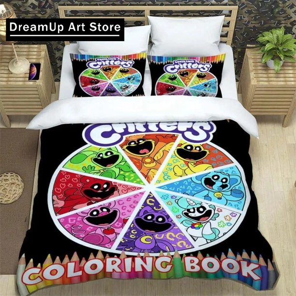 v2229 Bed Sheets Cartoon S-Smiling Critters Bedding Set Boys Girls Twin Queen King Size Duvet Cover Pillowcase Bed boys Adult Bedroom 3-Piece Bedding Set (1 Duvet Cover + 2 Pillow Shams) Bed Sheets ju