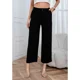 thumbnail image 3 of Pantalon Palazzo Tipo Lino Semi Formal Casual Boton Tiro Alto 3013, 3 of 3
