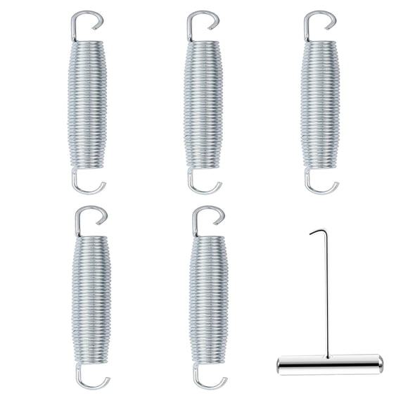 Resortes para trampolín Ecjiuyi, paquete de 5, 14 cm, acero inoxidable