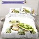 thumbnail image 1 of Turtle-Inspired 3pcs Bedding Set - Includes 1 Cover & 2 Pillowcases, Breathable Polyester, Machine Washable - Perfect for All Seasons S1152, Bedroom Essentials, Home Decor, Playful Pattern, Cartoon De, 1 of 1