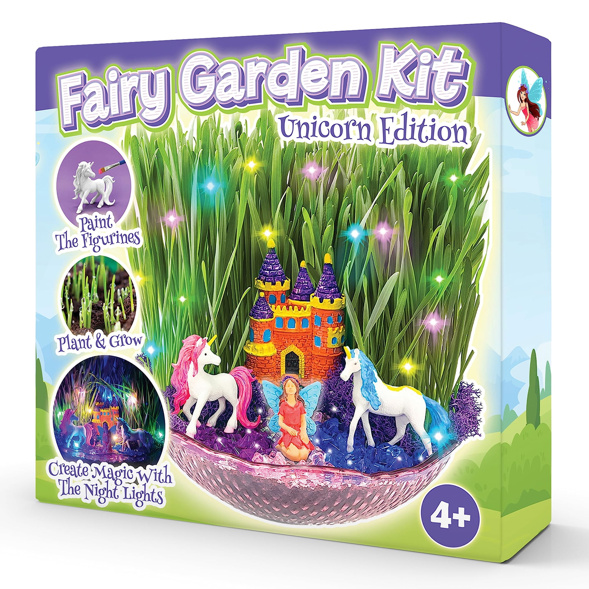 Kit De Jardín De Hadas Bloonsy Unicorn Con Luz Para Niños De 4 A 12 Años