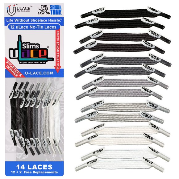 Cordones U-Lace Slims Pack Doble Graydient Multicolor