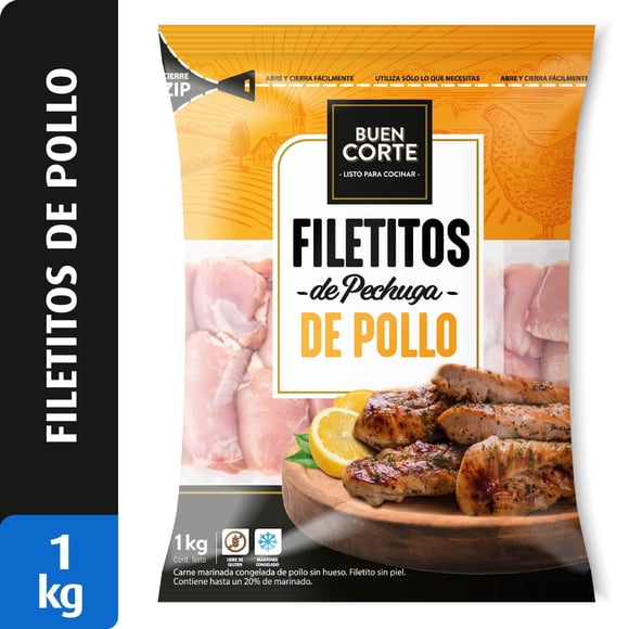 Pollo Filetitos Congelados, 1 kg