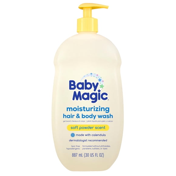 Champú y gel de baño Baby Magic Hidratante, 887 ml, caléndula