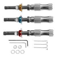 Magideal - Herramientas De Entrenamiento Y Práctica De Ganzúas Tubulares De 3 Piezas, Herramienta De Bloqueo De Púas Tubulares Ajustables De Acero Inoxidable, 7