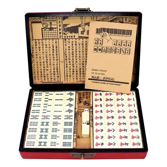 Juego De Mahjong Numerado Chino 144 Azulejos Mah-jong