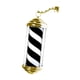 thumbnail image 5 of Letrero de barbería con luz de poste, ideal para salón de belleza, impermeable, clásico, lámpara de pared, luz giratoria para interior, salón de belle 40 blanco y negro, 5 of 5