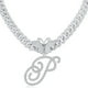 thumbnail image 1 of Stylish Hip Hop Cuban Butterfly Necklace with White Letter Initials, 1 of 5