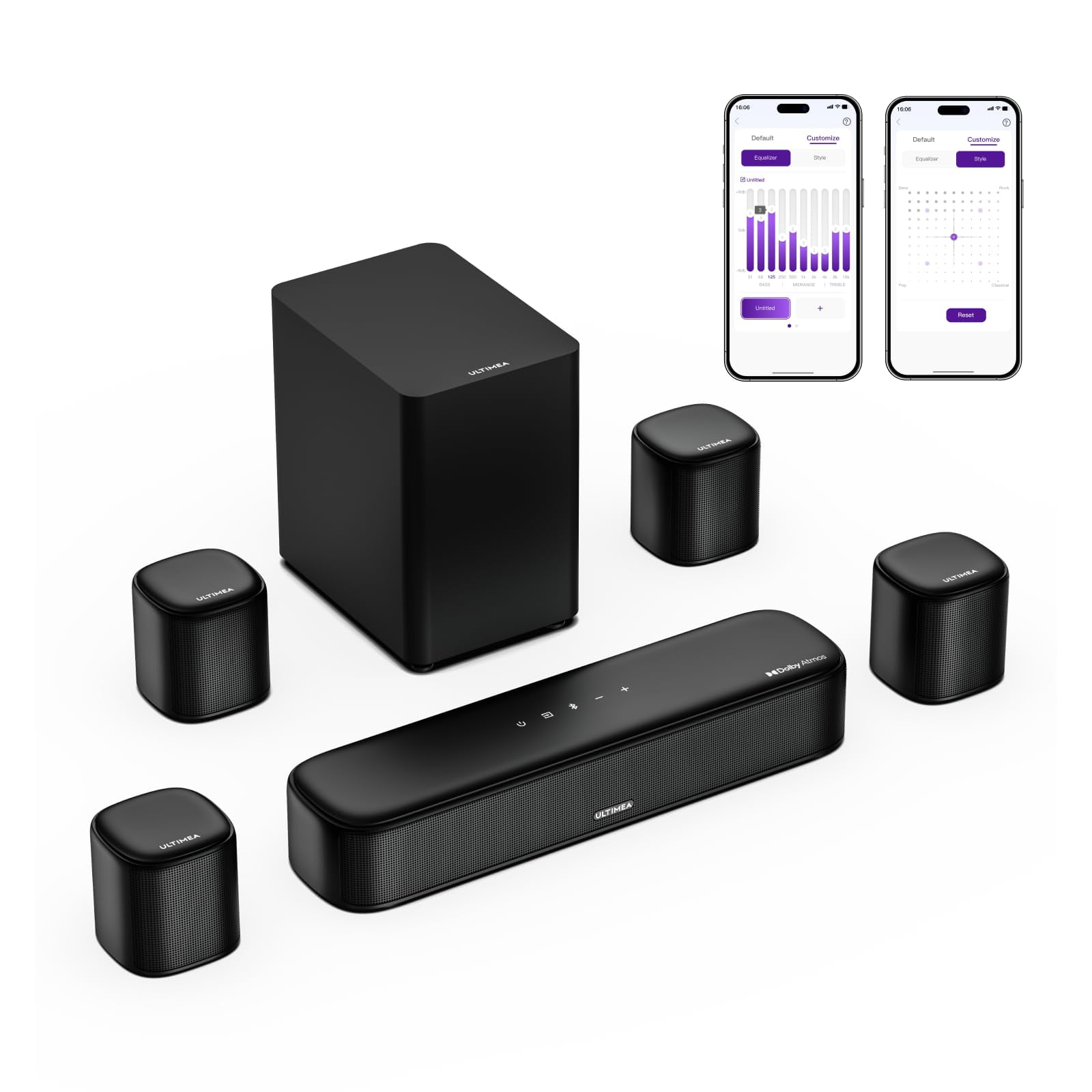 Barra De Sonido Ultimea 7.1 Canales Dolby Atmos Subwoofer