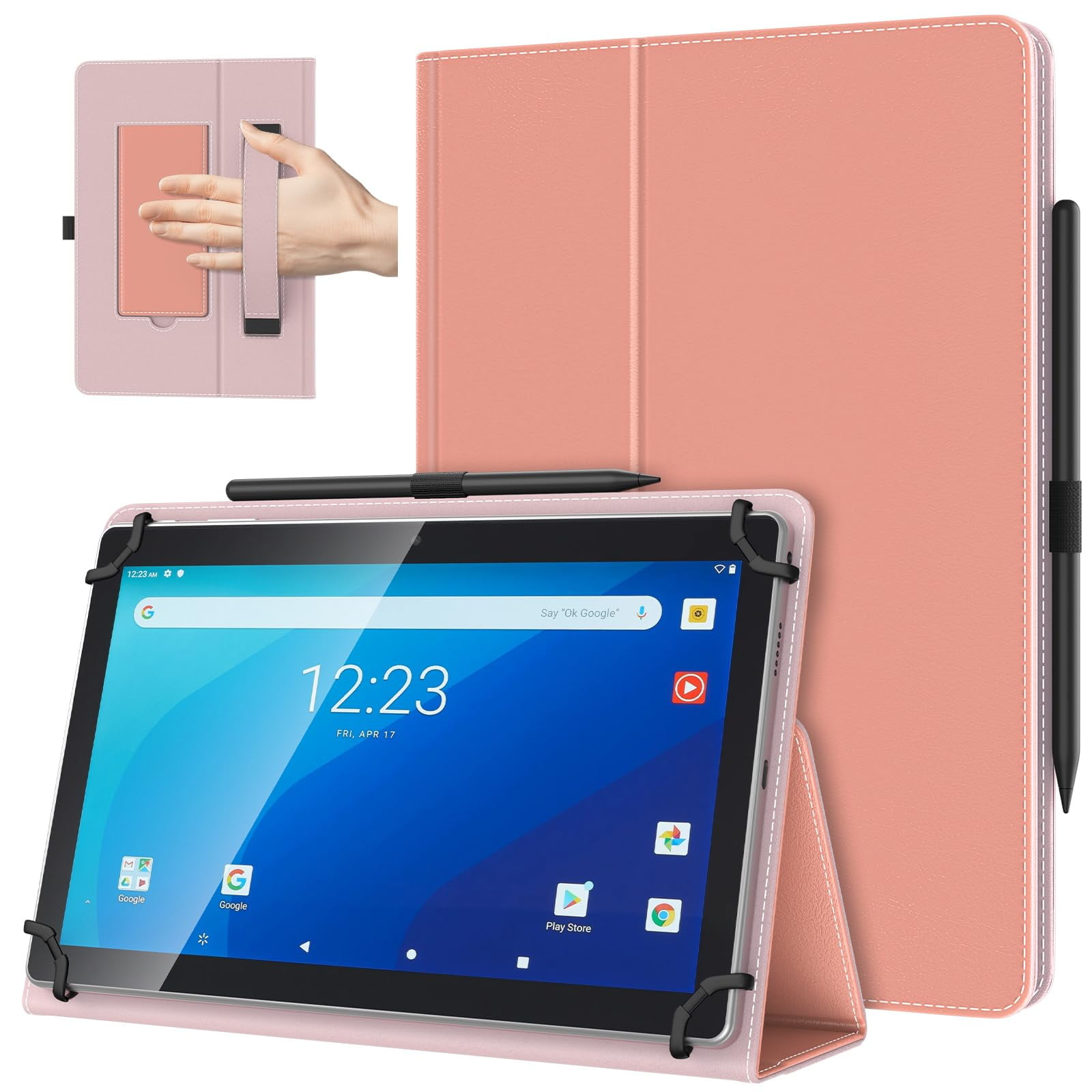 Funda Para Tablet Timovo 10.1" Android Con Soporte Plegable Rosa