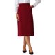 thumbnail image 1 of INSPIRE CHIC Falda Lápiz Estilosa para Mujer con Cintura Alta y Abertura Trasera para Trabajo y Uso Casual L Rojo Oscuro, 1 of 5
