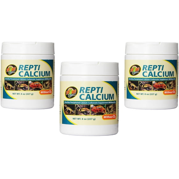 Suplemento Zoo Med Reptile Calcium sin vitamina D3 240 ml (paquete de 3)