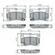 thumbnail image 2 of Pastillas Freno para auto Lexus GS430 2006-2011 Trasero, 2 of 3