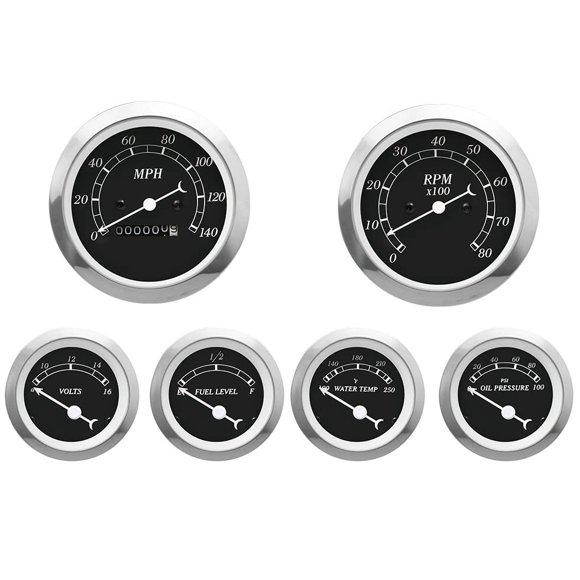 Juego de indicadores MOTOR METER RACING 85/52 mm esfera negra