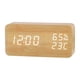 thumbnail image 1 of Reloj Despertador Digital Madera Luz Led, 1 of 2