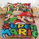 thumbnail image 1 of Super Mario 3-Piece Comforter Set for Bedroom Super Mario Bedding Set for Kids Adults Soft Microfiber Duvet Cover Set with Zipper Closure, 1 of 5
