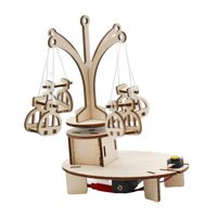 Magideal - Silla Giratoria De Madera Juguete De Aprendizaje Juguete De Artesanía De Madera Rompecabezas 3D Experimento De Física Manualidades Silla De Carrusel P