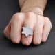 thumbnail image 5 of Anillos Brillantes Punky de Rapero de Lujo a la Moda con Hexagrama para Hombre, Cool, con Hielo, Hip Hop, Circonia Cúbica, Dominantes, Anillos para Hombre, 5 of 8