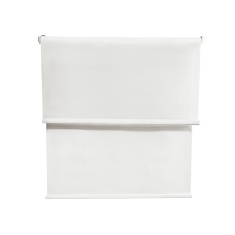 Guiza - Cortina Roller Blackout 2 Paño 240 Cm Altura Doble Con Visillo Sin Cenefa