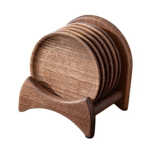 Bothyi - 6 Posavasos De Madera Con Soporte Para Tazas, Almohadillas Para Refrigerador, Encimera, Hogar