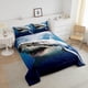 thumbnail image 3 of Juego de edredón infantil para niños y niñas,3D Shark Fish Down Comforter 3 Piece Hawaiian, 3 of 3