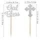 thumbnail image 2 of Topers Para Cupcakes Dios Te Bendiga Cruz Con Brillo Plateado X24, 2 of 2