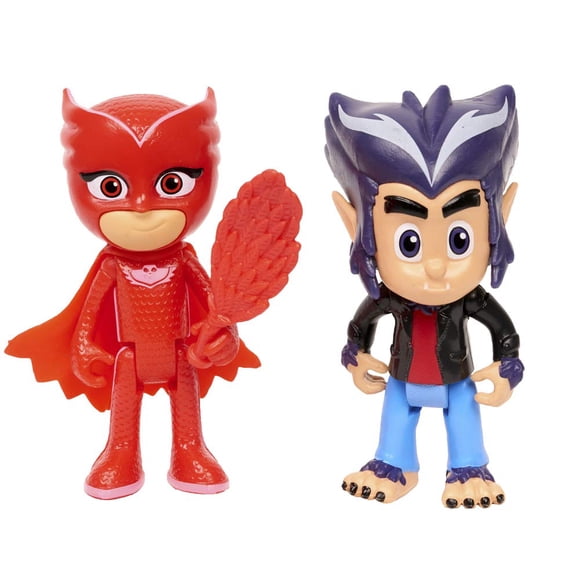 Figuras de Acción Héroe y Villano PJ Masks 2pz Owlette y Howler