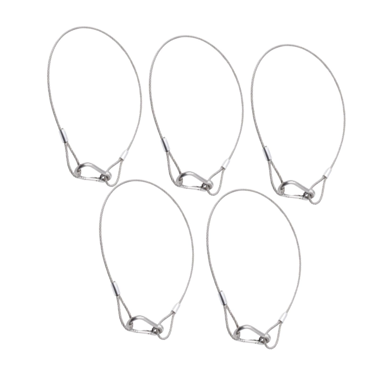 Magideal - Cable De Lámpara De Escenario De 5 Piezas, Cable De Cuerda De Acero Inoxidable, Cable De Seguridad Para Lámpara De Alta Potencia Para Luces De Fiesta 2 Mm