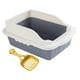 thumbnail image 5 of Bandeja De Arena Para Mascotas Con Pala Kitty Animales Peque?os Caja De Arena Para Gatos Con Parte Superior Abierta Gris M 31x21x16cm, 5 of 5