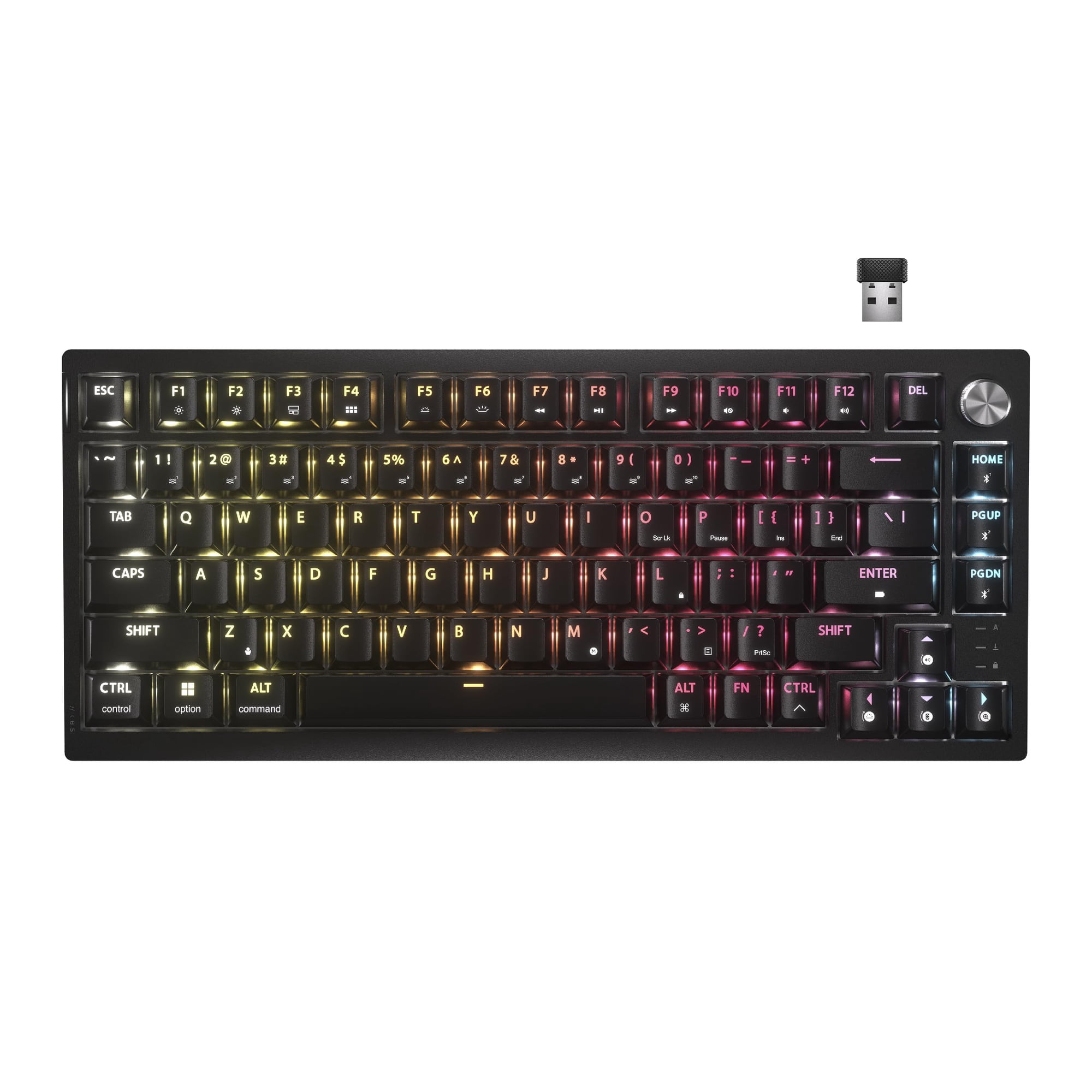 Teclado Corsair K65 Plus Inalámbrico 75% Rgb Qwerty Na Negro