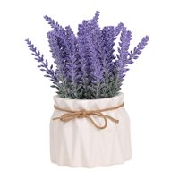 Magideal - Juego De Florero De Lavanda Para Plantas En Maceta, Simulación De Plantas De Cerámica, Maceta Para Oficina, Sala De Estar, Tocador, Fiesta , Estilo B