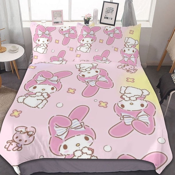 My Melody 3 Pieces Bedding Sets Soft Comforter Sets Decor Bedroom Gifts