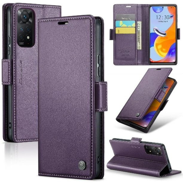 CaseMe tipo cartera Xiaomi Redmi Note 12 Pro 4G con cierre magnético, RFID, tarjetero, soporte, carga inalámbrica