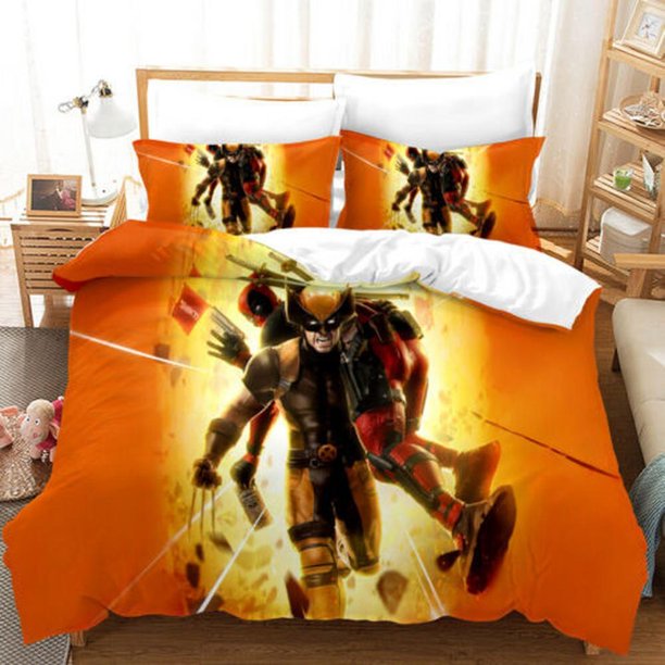 Deadpool Fans Gifts G Quilt Duvet Cover Set Comforter Cover Super 3-Piece Bedding Set