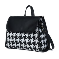 Bolso Sharo Classic Leather Jacquard Y Cuero Negro