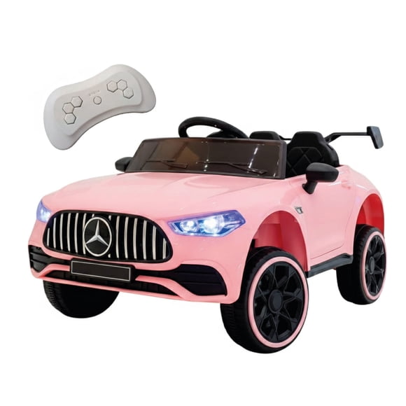 Auto Electrico Mercedes Con Control Remoto Luces Y Sonido Rosado